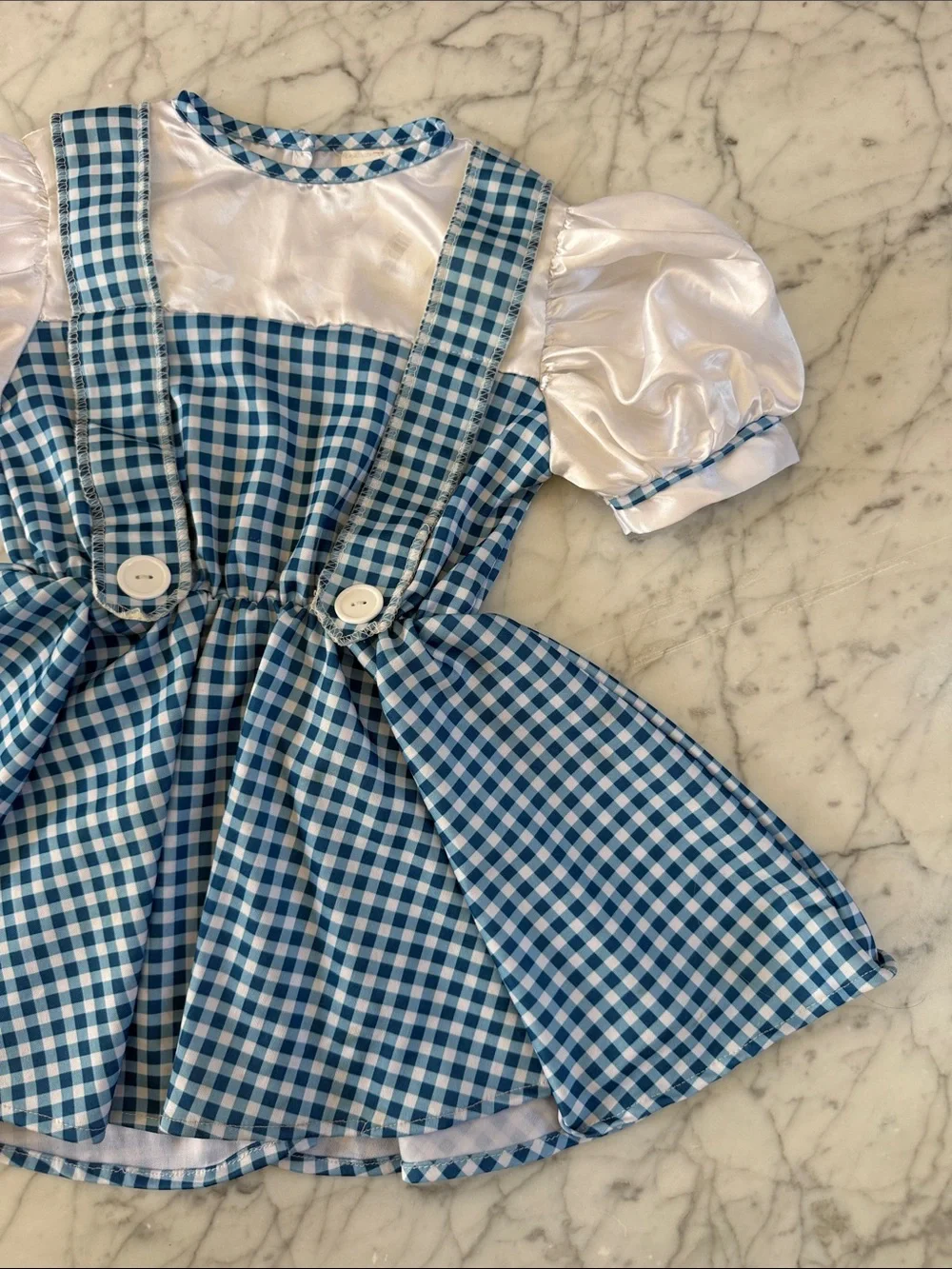 Blue Gingham Pinafore Dorothy Costume Dress Sz 12-24 Mo Wizard of Oz